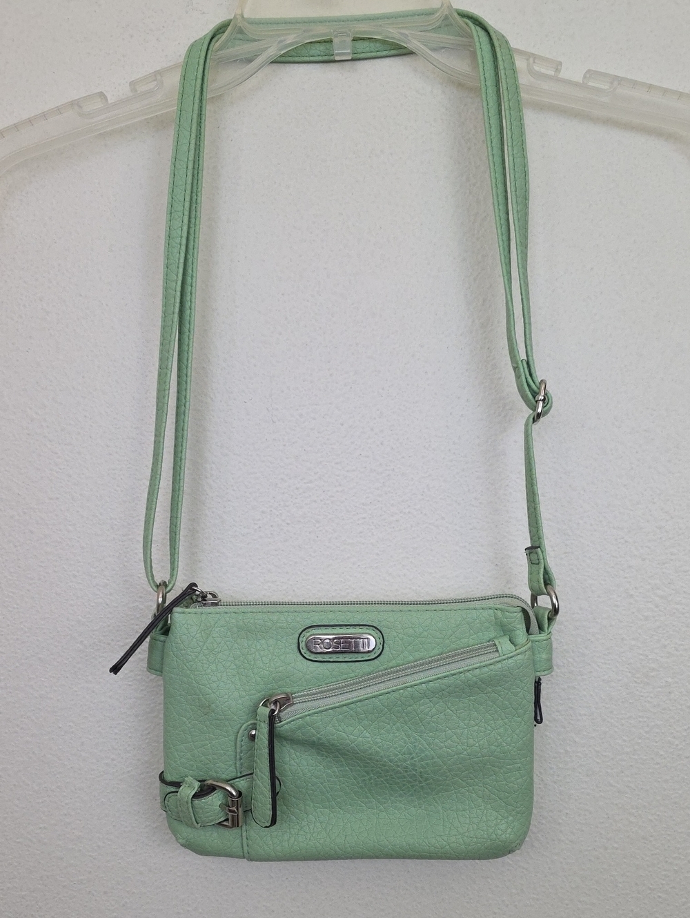 Rosetti Lime Green Small Crossbody Wallet Purse 8 X 5